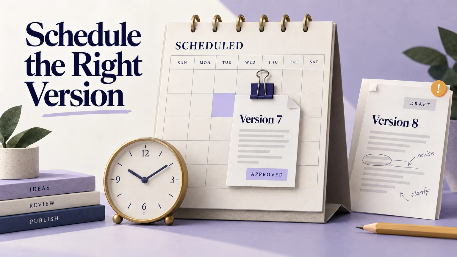Scheduled Publishing UX: Versions, Approval and Failed Runs