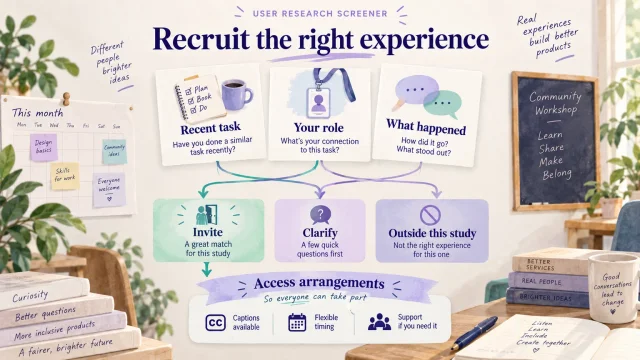 User Research Screener: Questions and Eligibility Rules