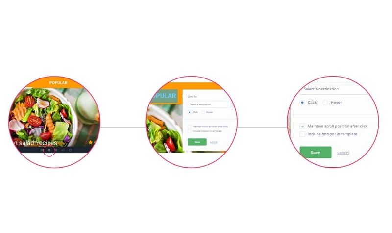 Archived InVision hotspot destination dialog