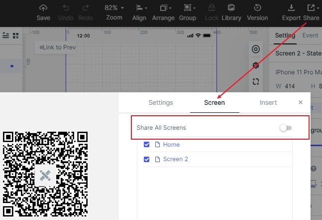 share part of pages to be viewed