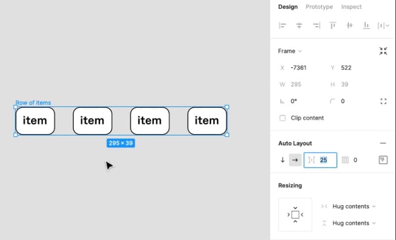 Historical Figma Auto Layout spacing controls