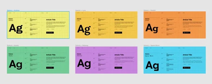 figma roboto font pairings