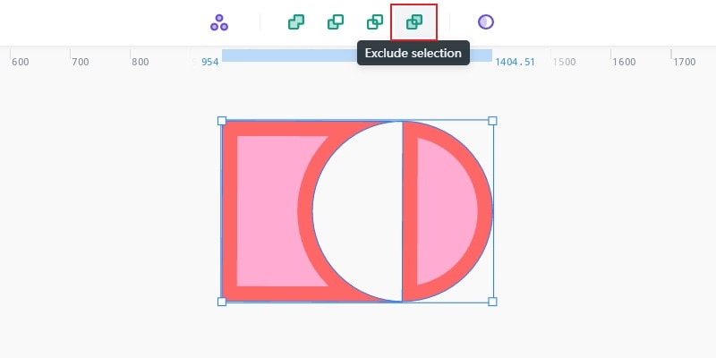 exclude selection of boolean operations
