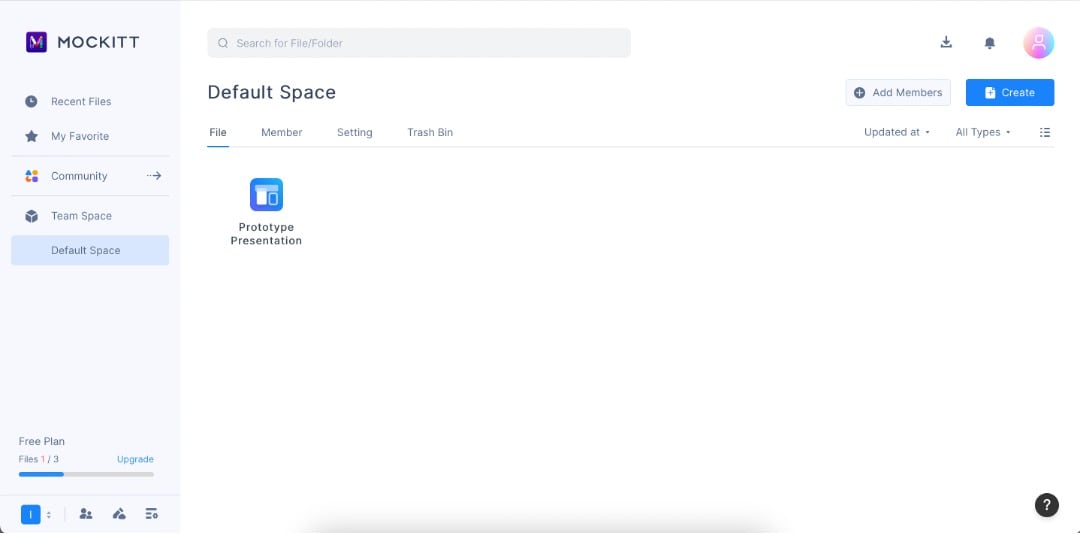 mockitt homepage