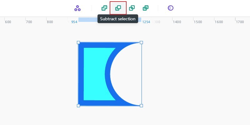 subtract selection of boolean operations