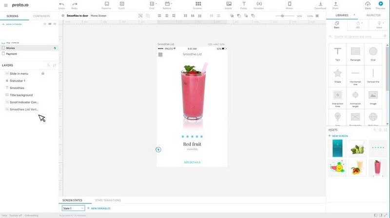 Archived Proto.io interface editor