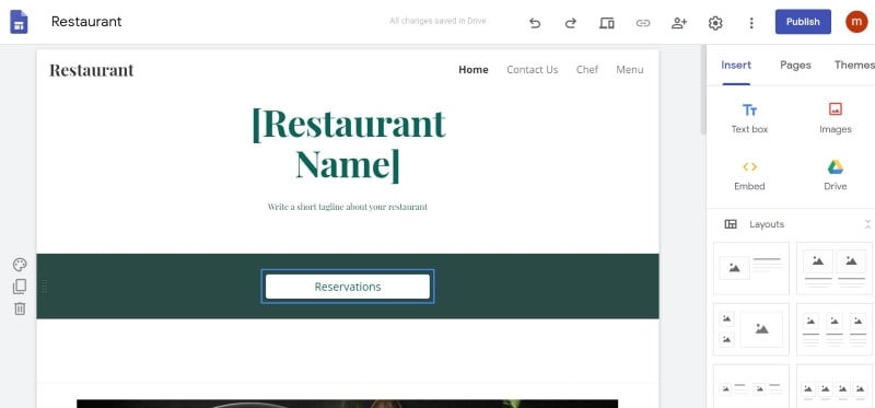 google free website builder
