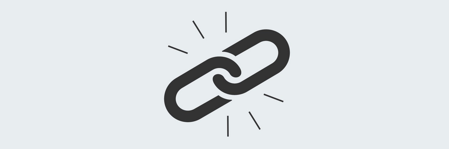 Original chain-link symbol illustrating the idea of a hyperlink