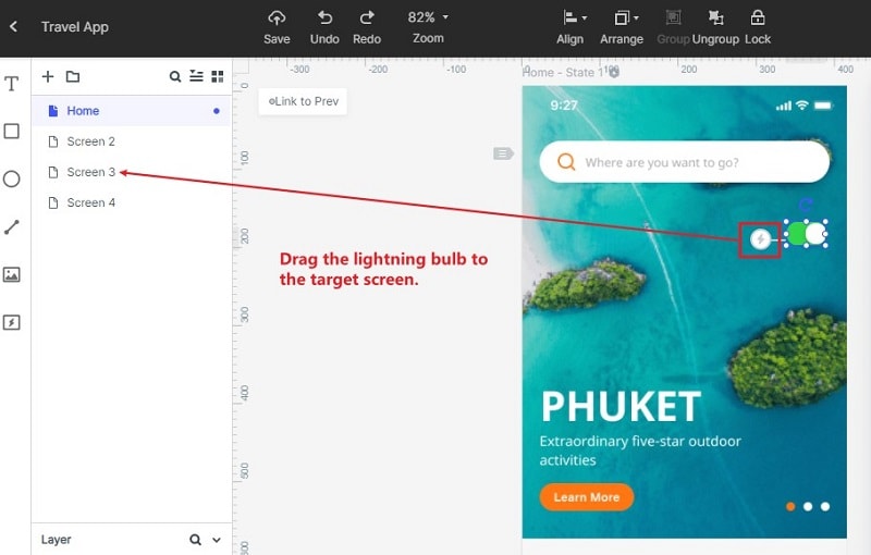 figma interactive prototype examples
