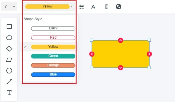 Earlier flowchart color controls
