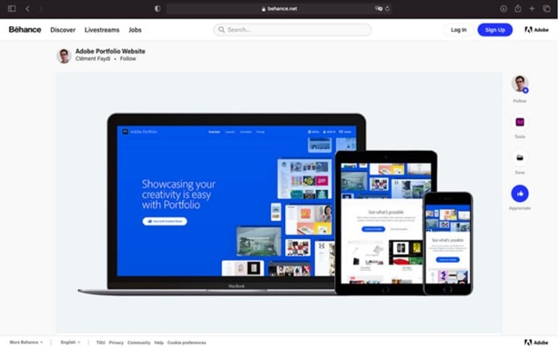 behance web design portfolio