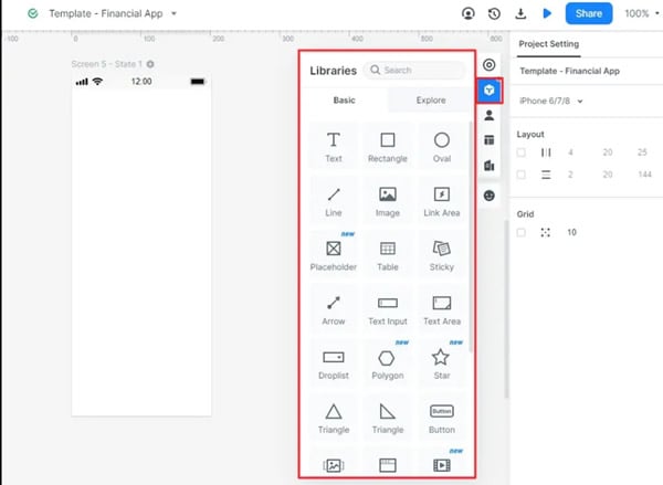 Archived Mockitt widget library and canvas