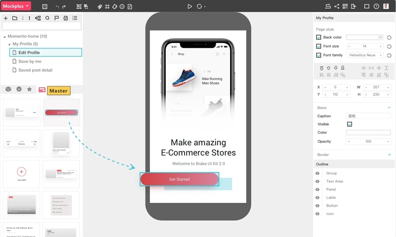 android apps mockup
