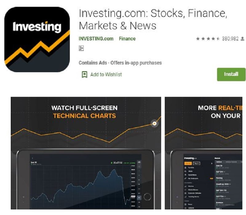 stock market widget android