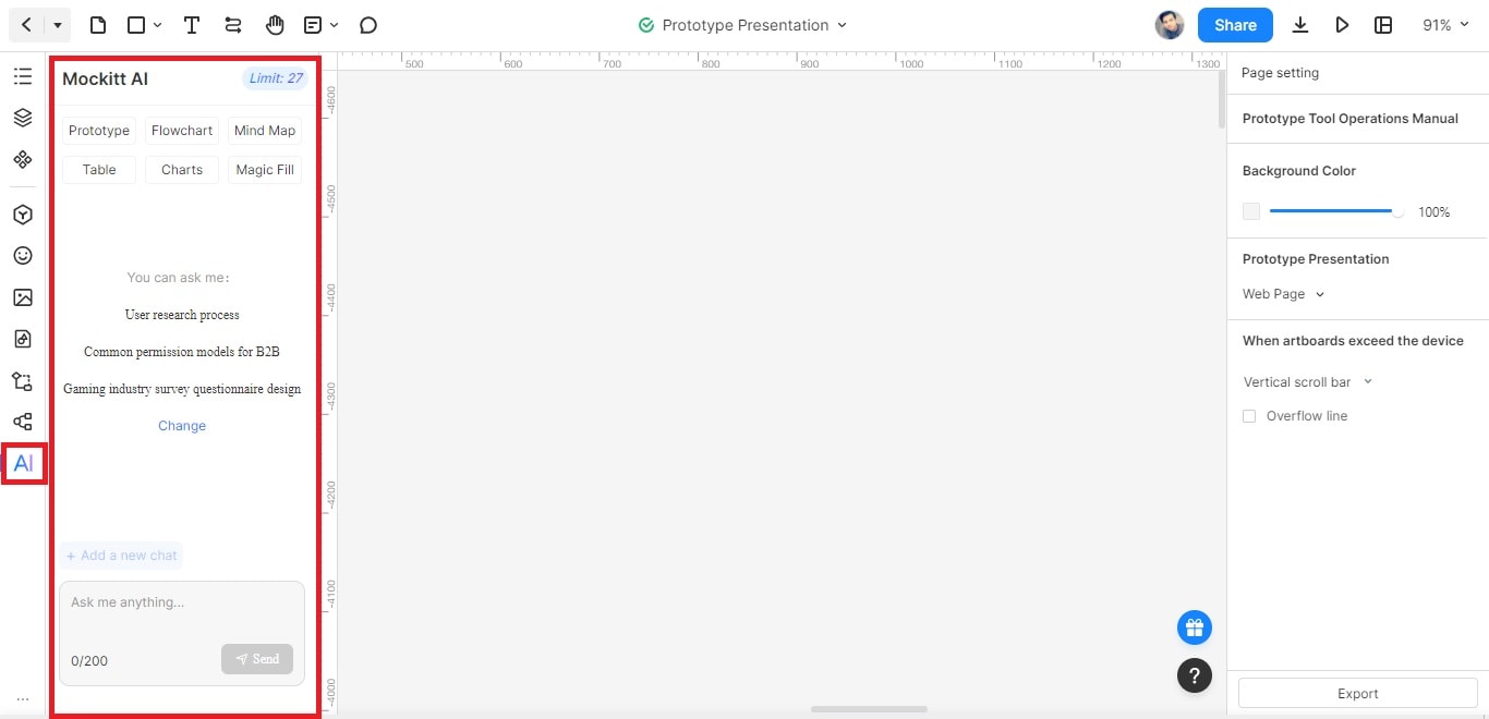 use mockitt ai for prototypes