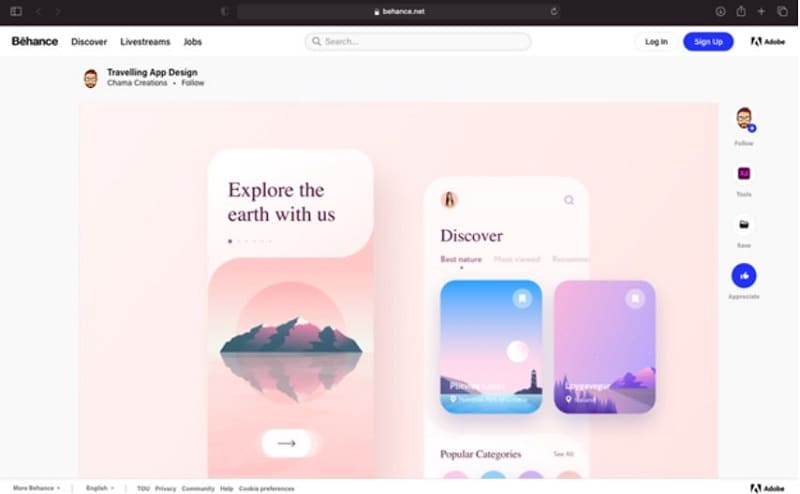  behance mobile app design