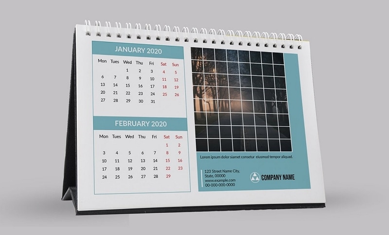 table top calendar design