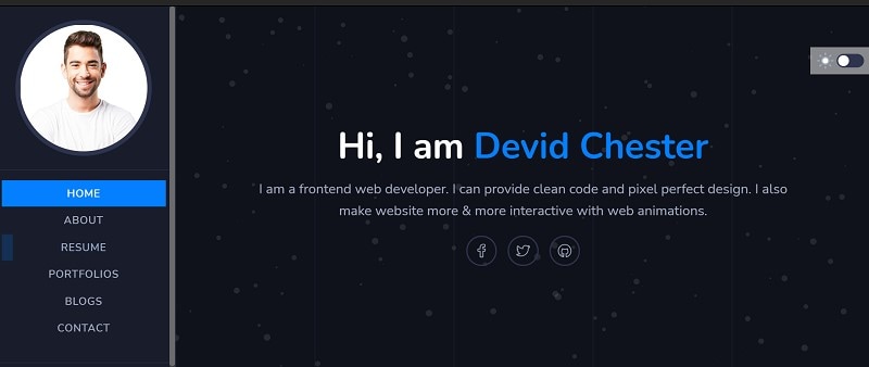 react js website template