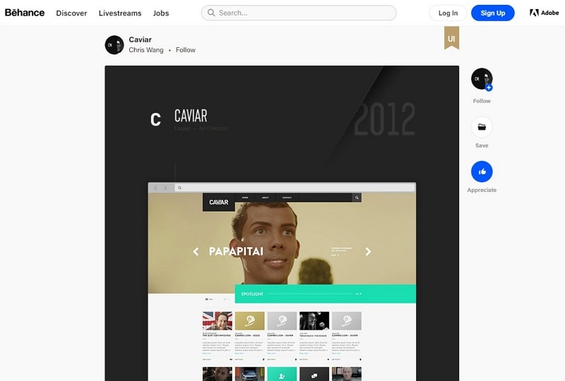 behance web design