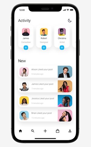 Archived mobile activity-screen redesign example