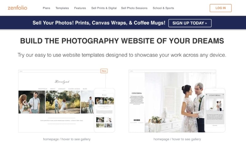 photography website builder