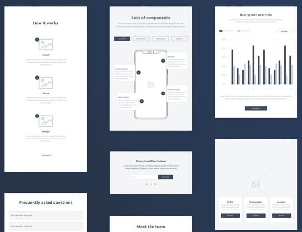 app wireframe kit