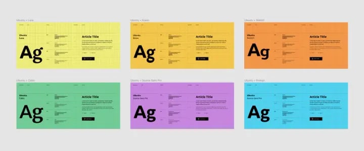 figma ubuntu font pairings