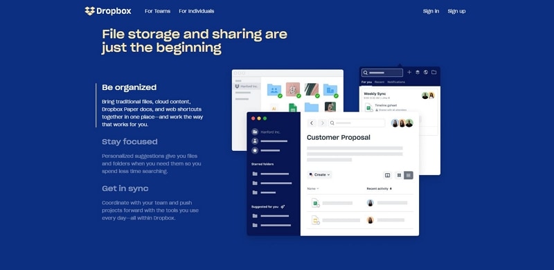 dropbox for cool website designs