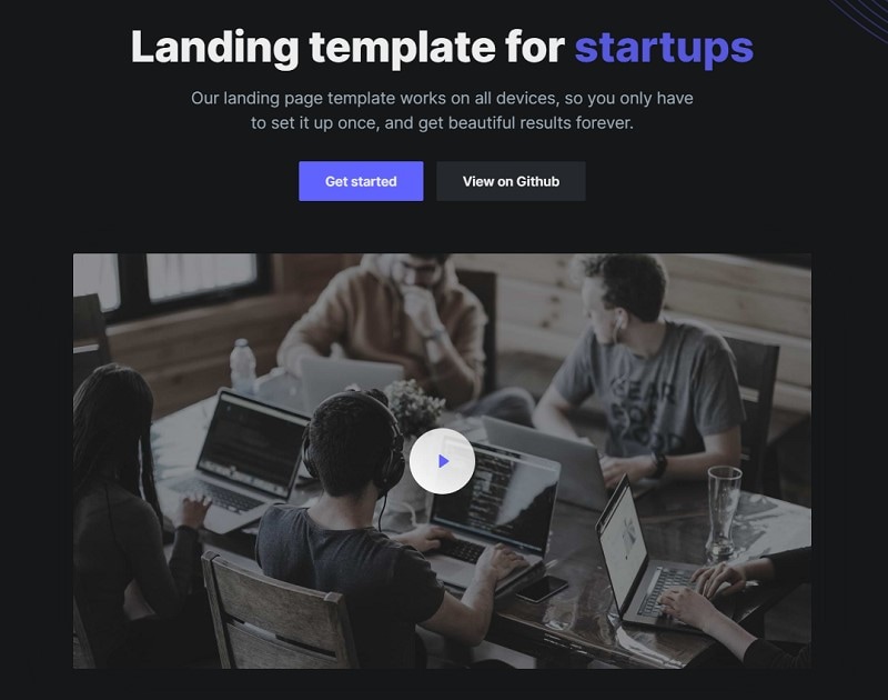 free react website templates