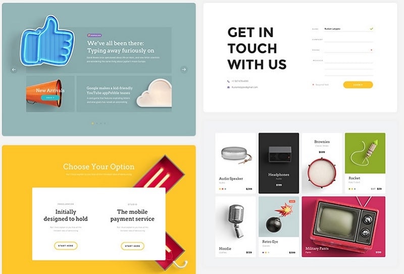 website wireframe kit