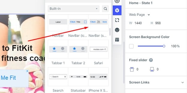 web application wireframe