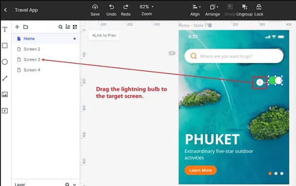 Archived Mockitt screen-linking operation