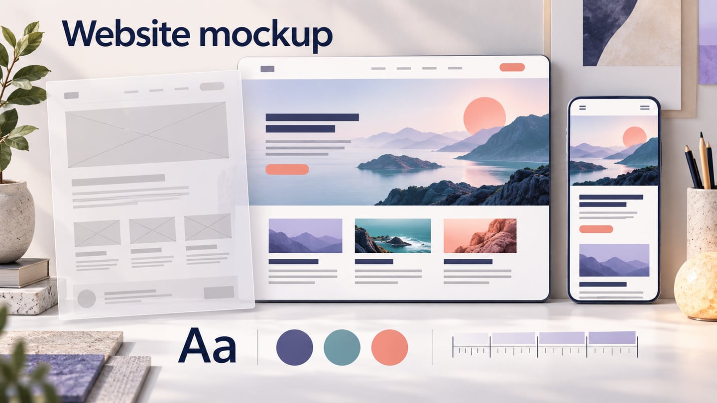 How to Create a Website Mockup: Layout, Visuals and Review