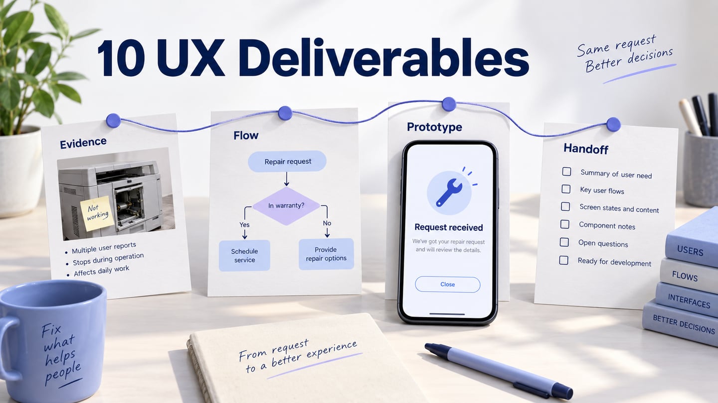 10 UX Deliverables: What Each Communicates and When to Use It