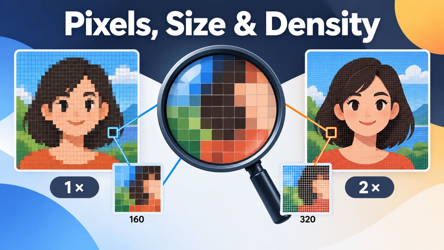 Equal-size avatar frames with different source pixel grids
