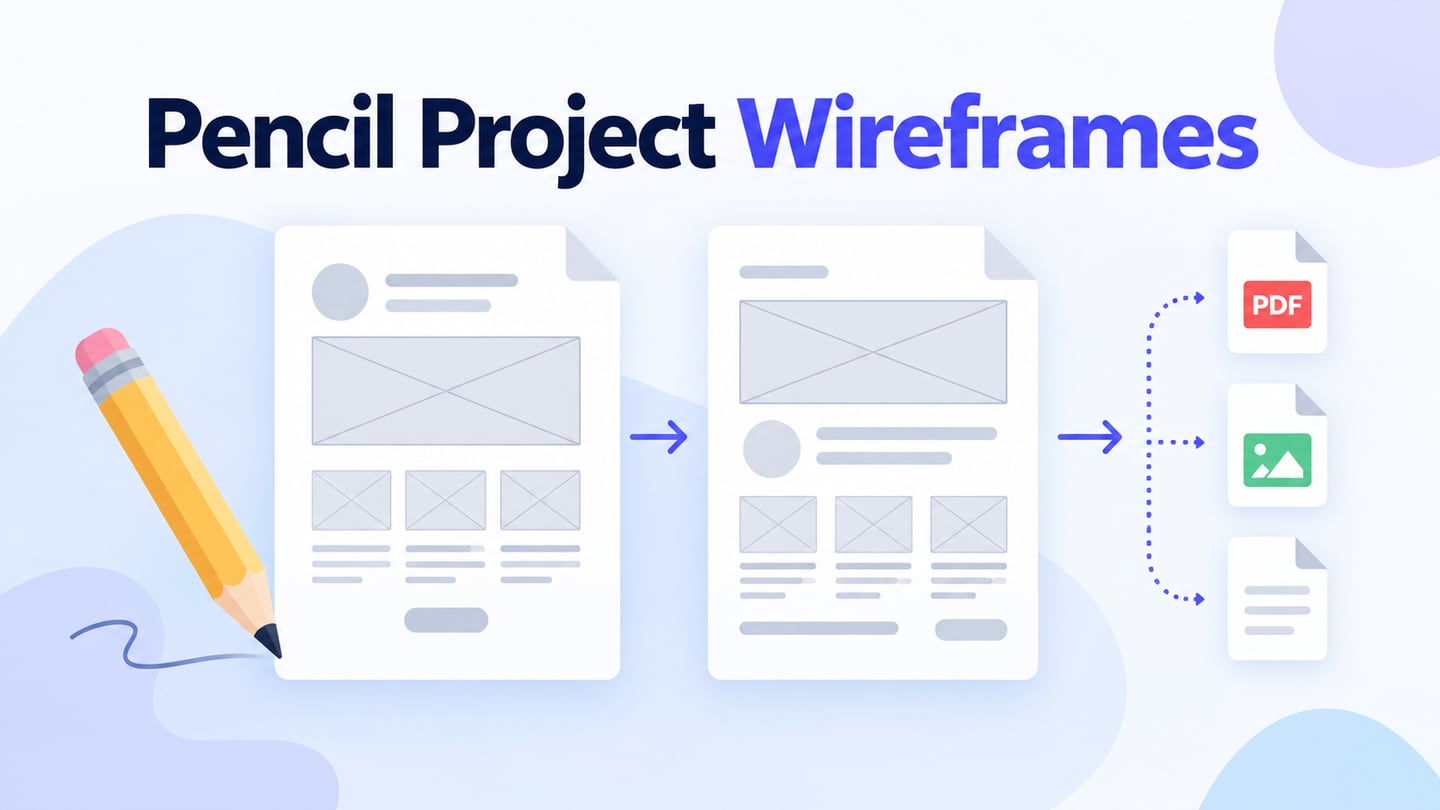 A page-based wireframe connects a list, a detail page and an export for review