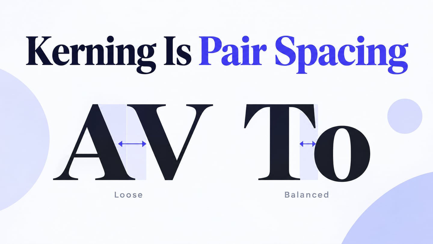 AV and To letter pairs illustrating pair-specific spacing