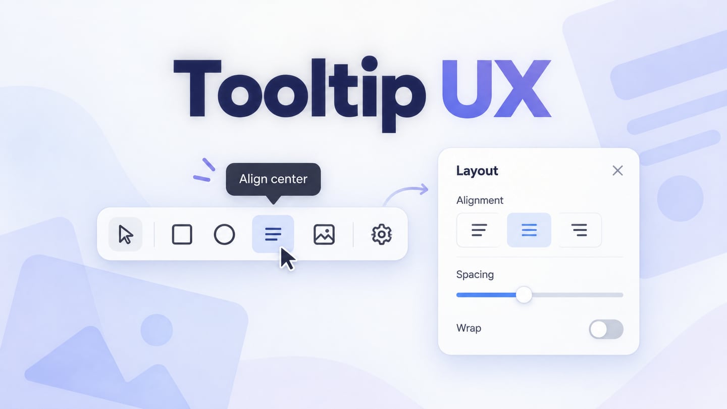 An Align center tooltip over a toolbar is shown beside a separate interactive Layout panel.