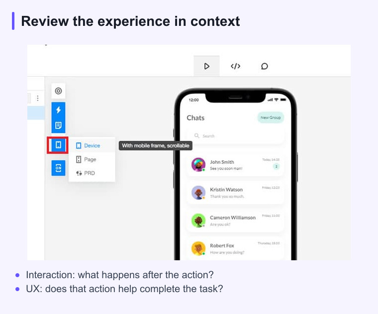 Mockitt prototype preview with device-view controls