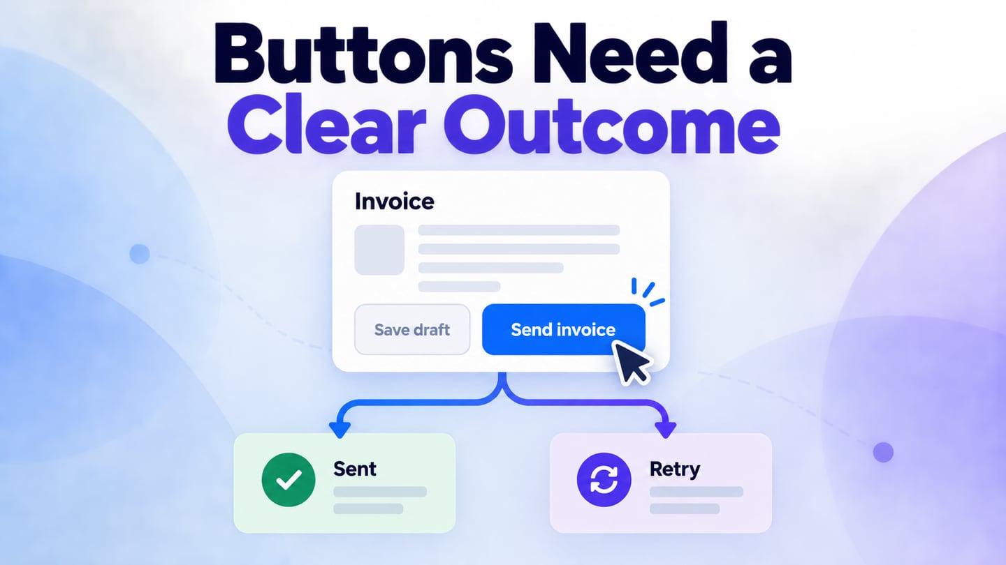 Invoice buttons connected to sending, success and recovery states