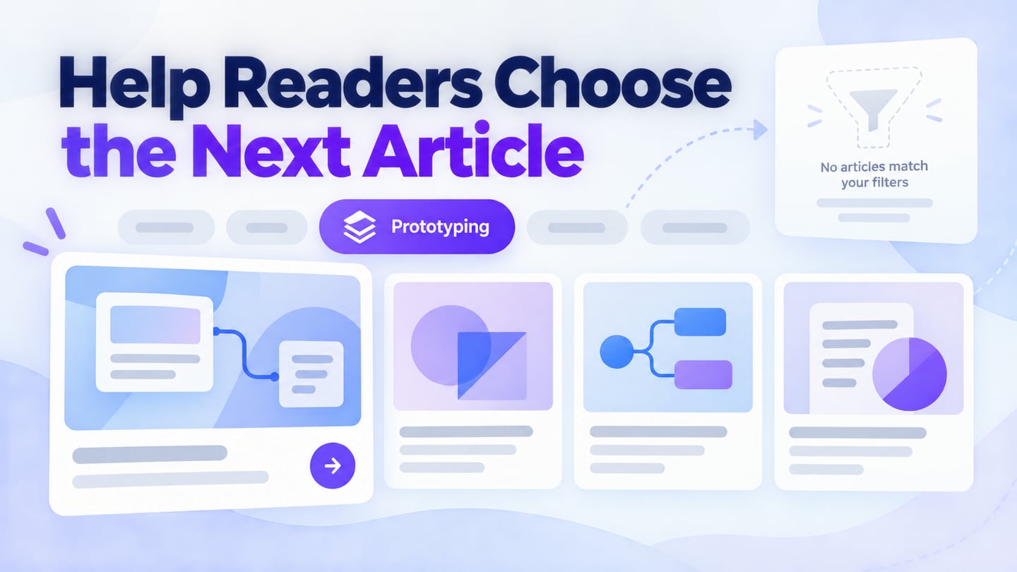 A blog index with distinct article promises, topic filters and clear browsing controls