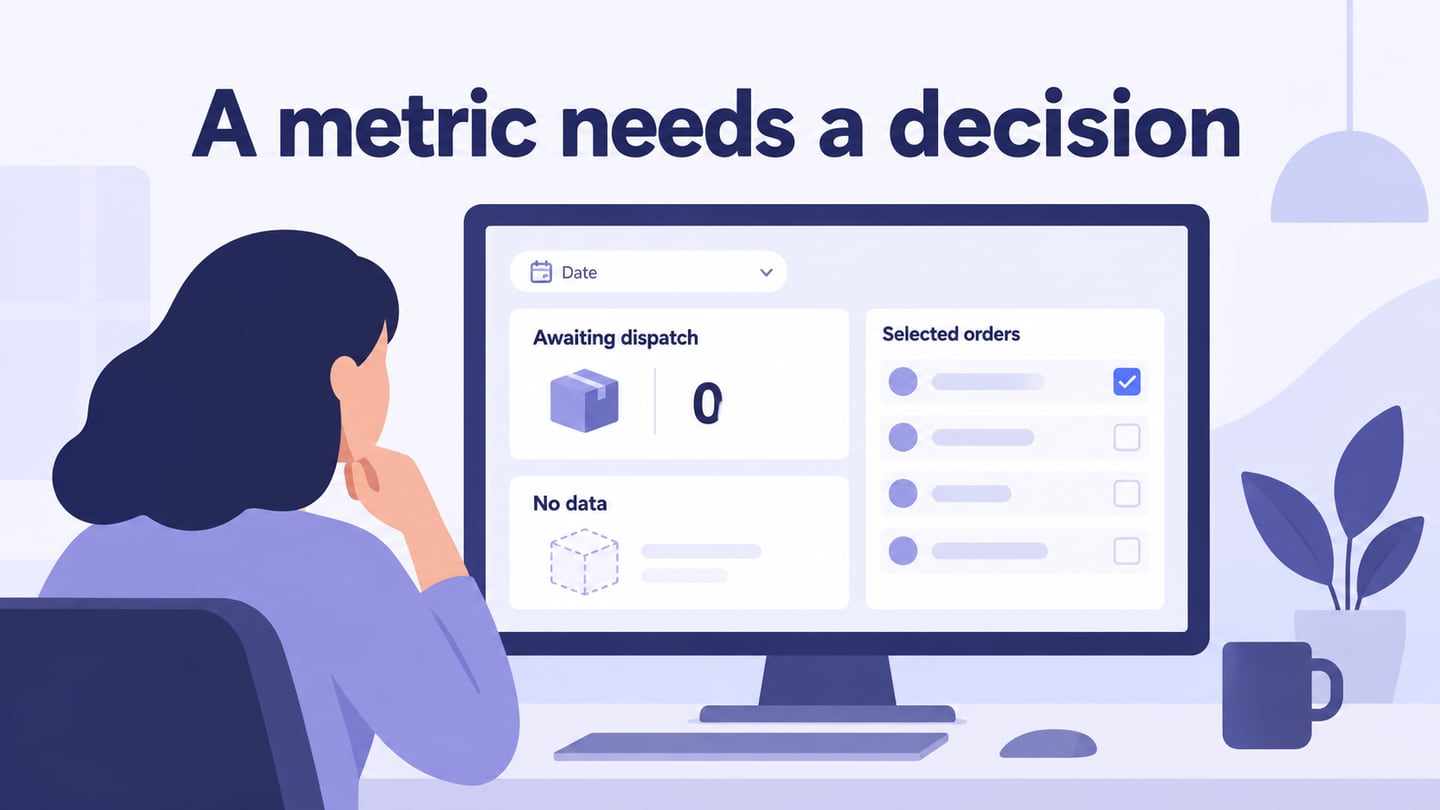 A metric needs a decision editorial illustration