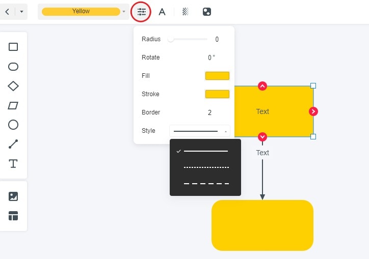 Earlier shape formatting controls