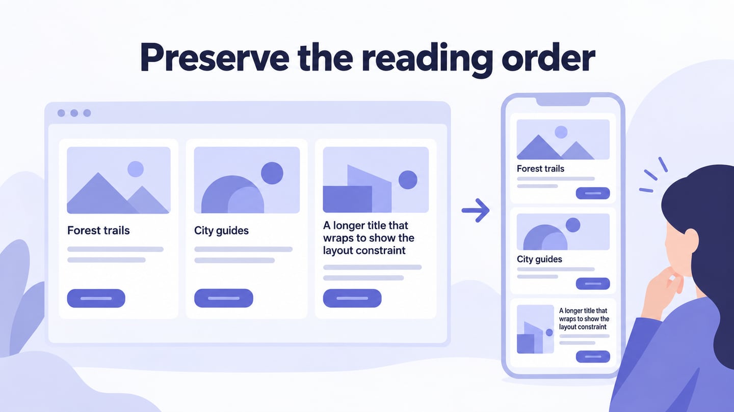 Preserve the reading order editorial illustration