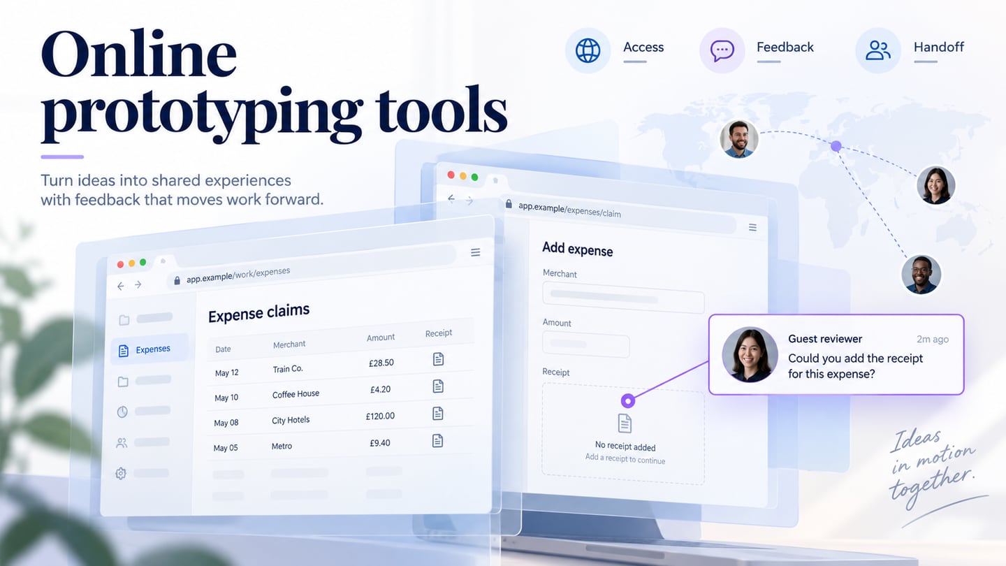 Browser-based expense review with a shared claim and guest feedback.