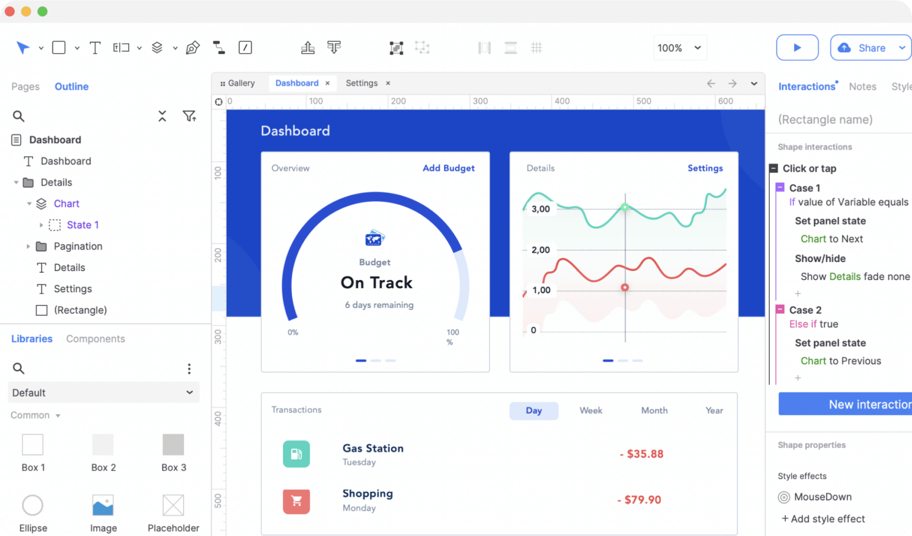 Axure Interface